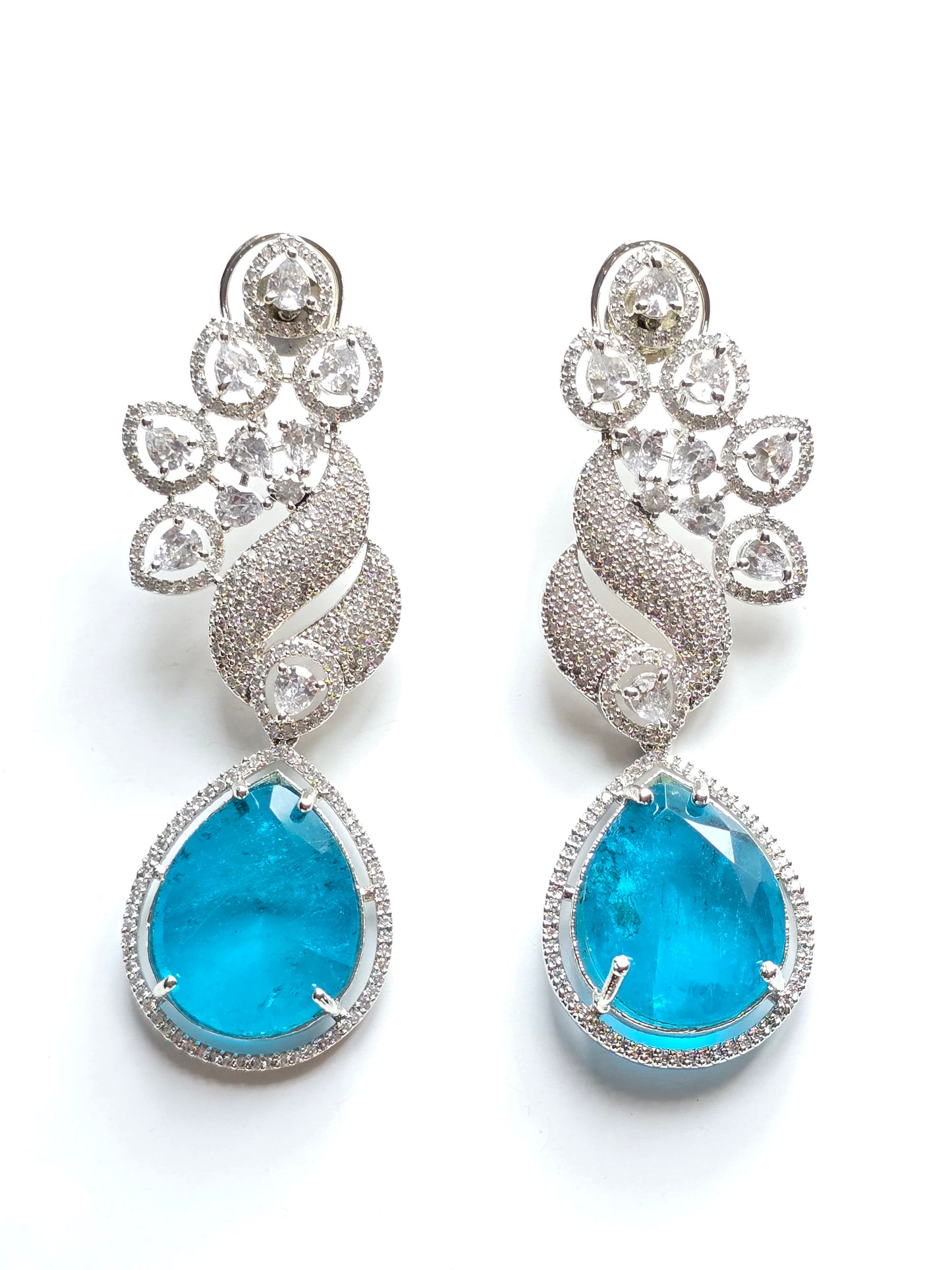 The Elena CZ & Doublet Stone Statement Earrings