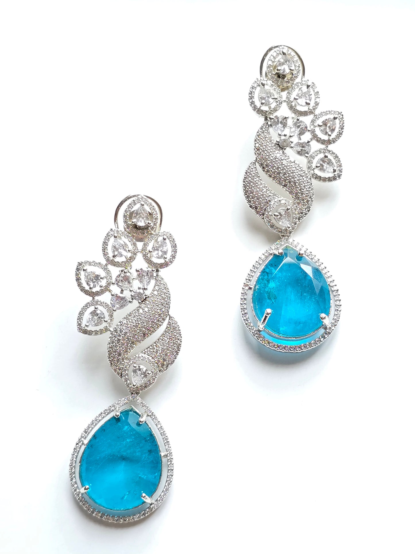 The Elena CZ & Doublet Stone Statement Earrings
