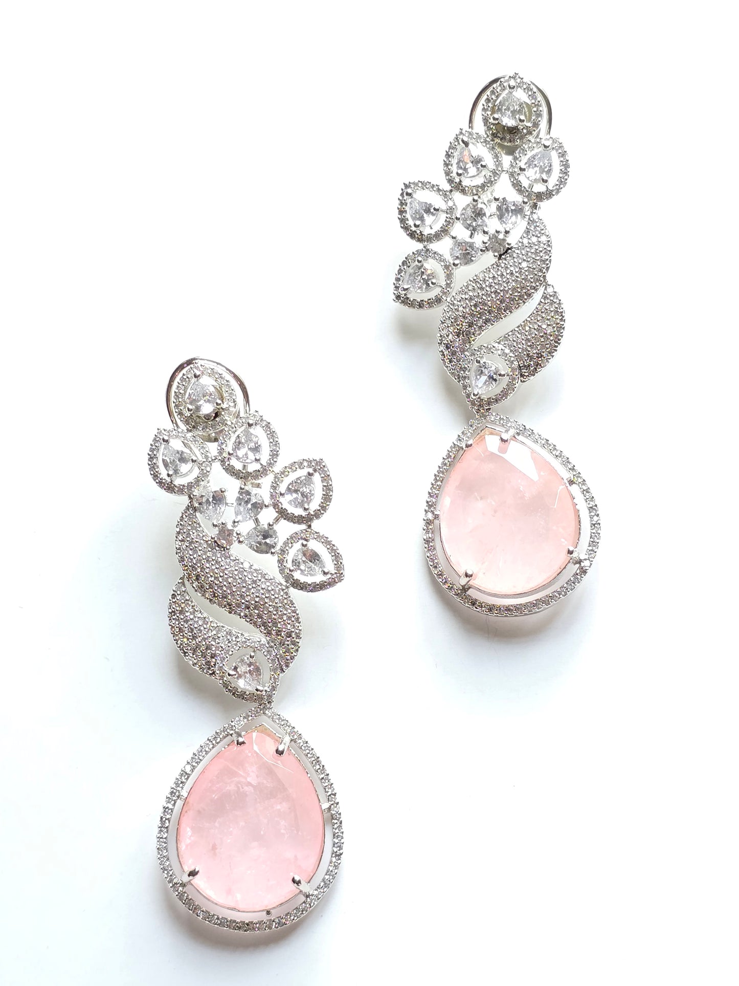 The Elena CZ & Doublet Stone Statement Earrings