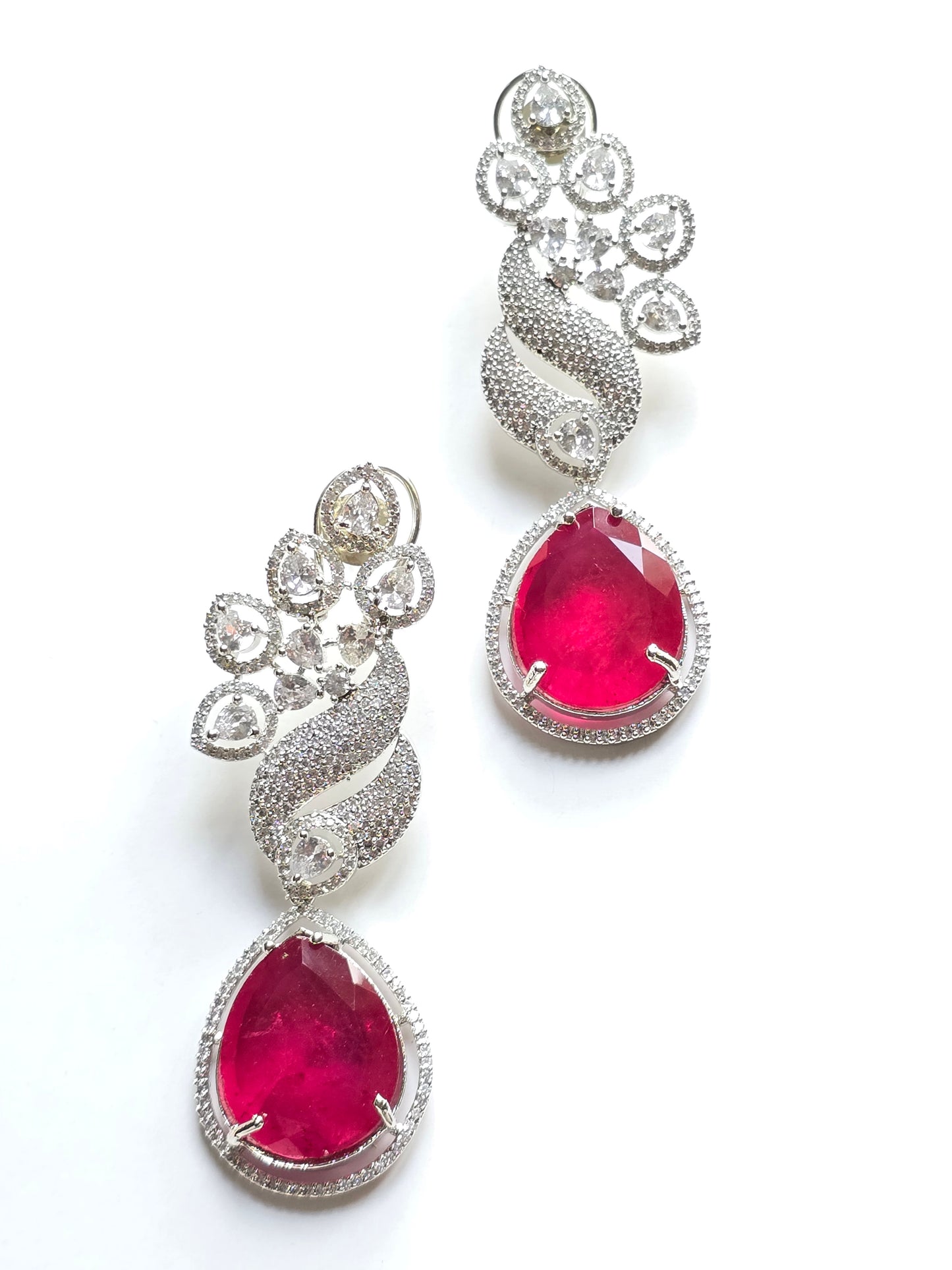 The Elena CZ & Doublet Stone Statement Earrings