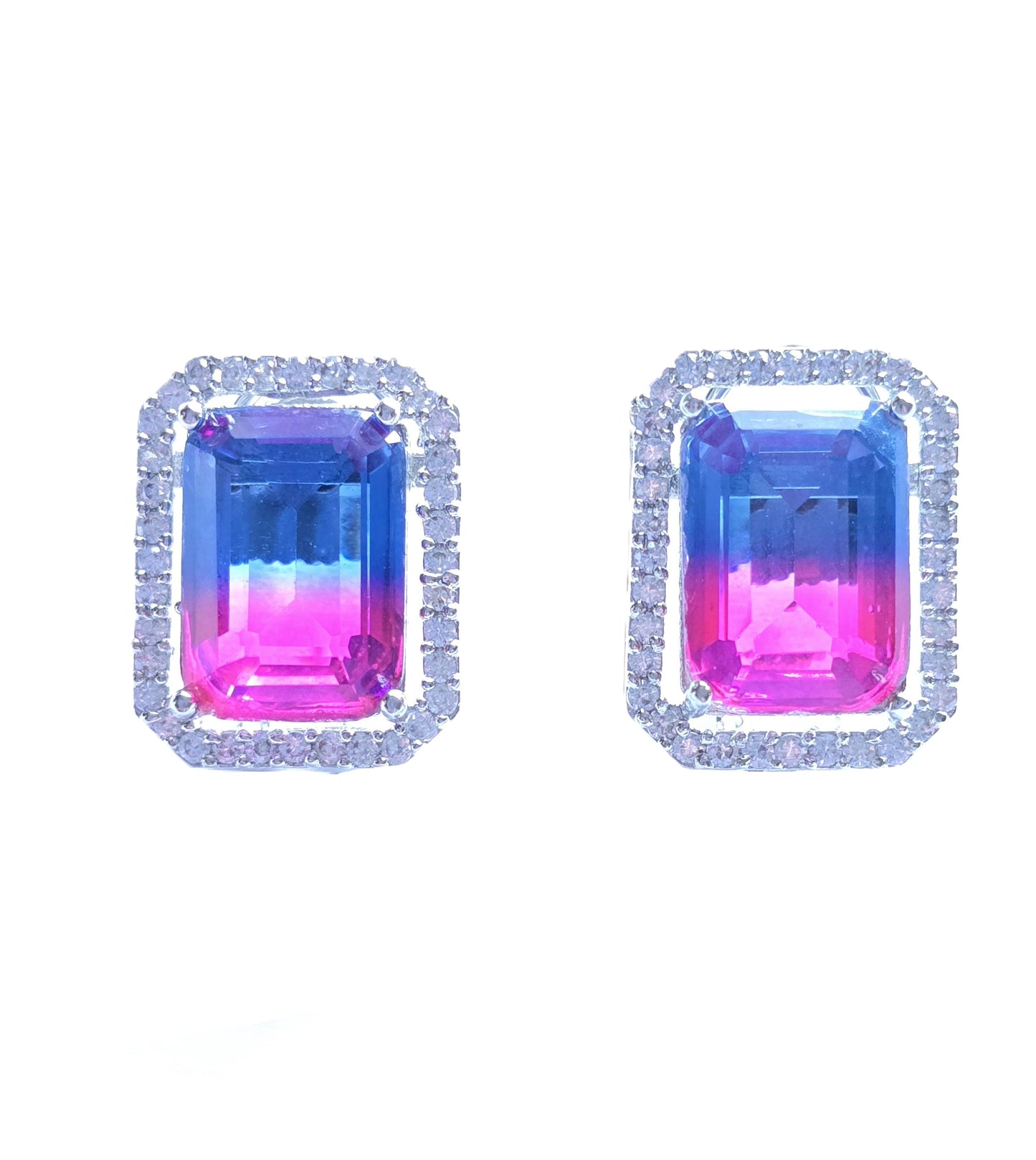 Dual Shade Crystal Studs