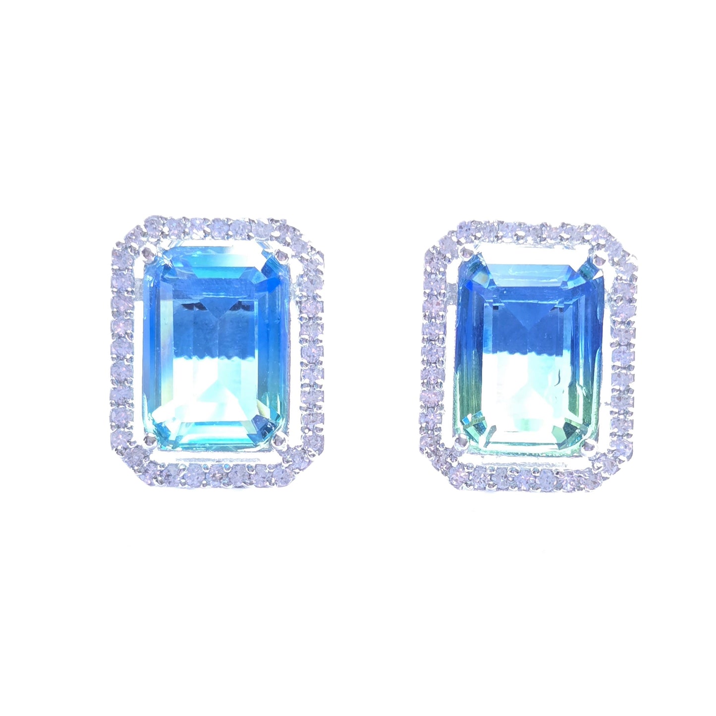 Dual Shade Crystal Studs