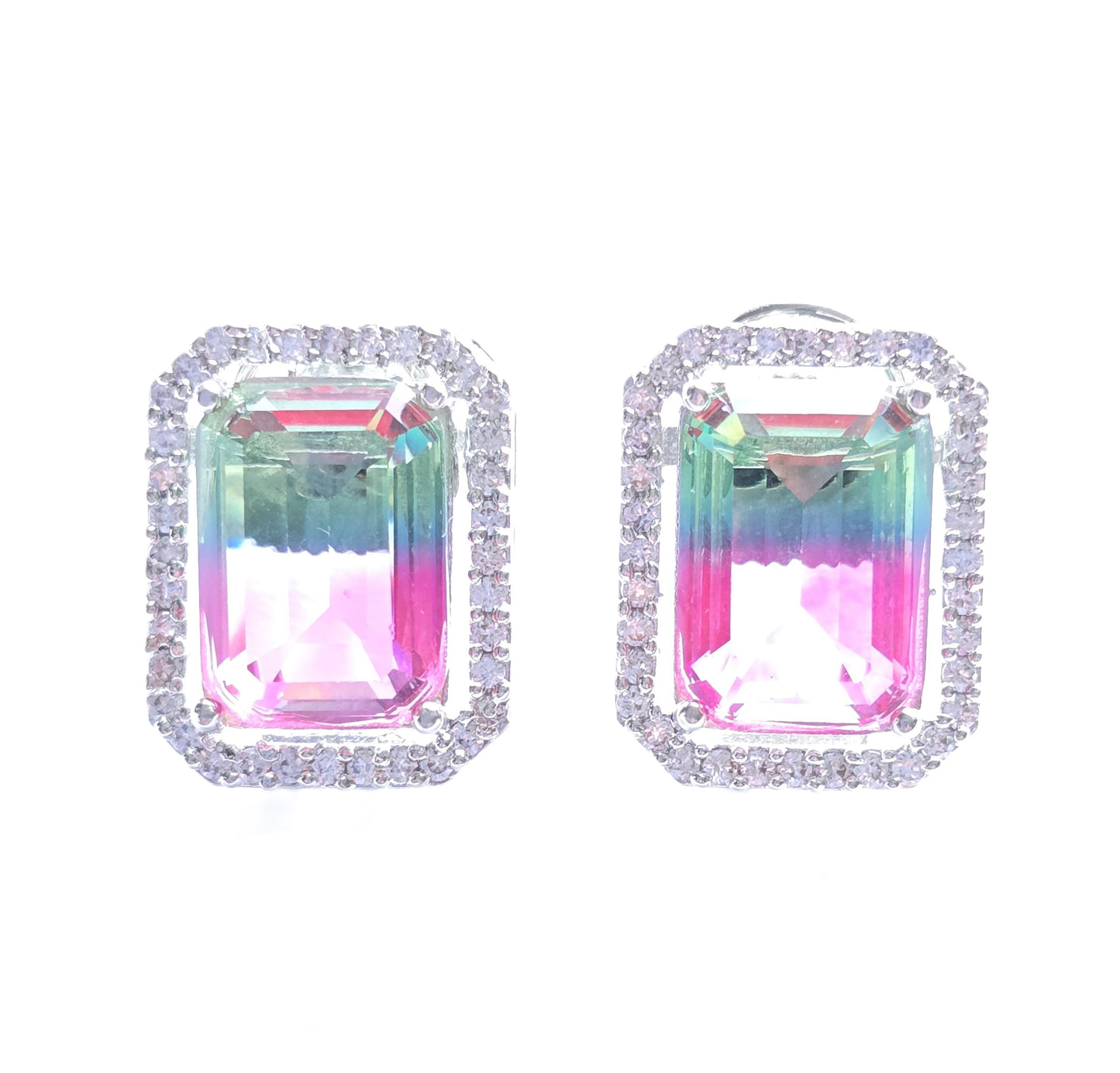 Dual Shade Crystal Studs