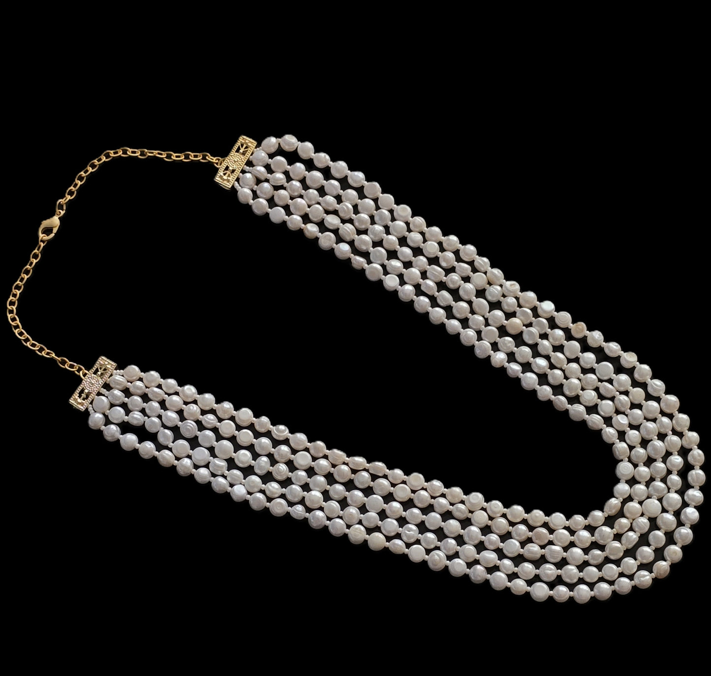 Hazel- Multi-Strand Pearl Necklace