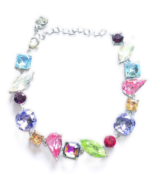 Eleanor Geometric Mixed Cuts Crystal Bracelet