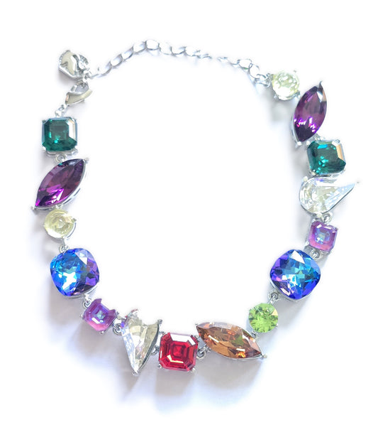 Effie Geometric Mixed Cuts Crystal Bracelet