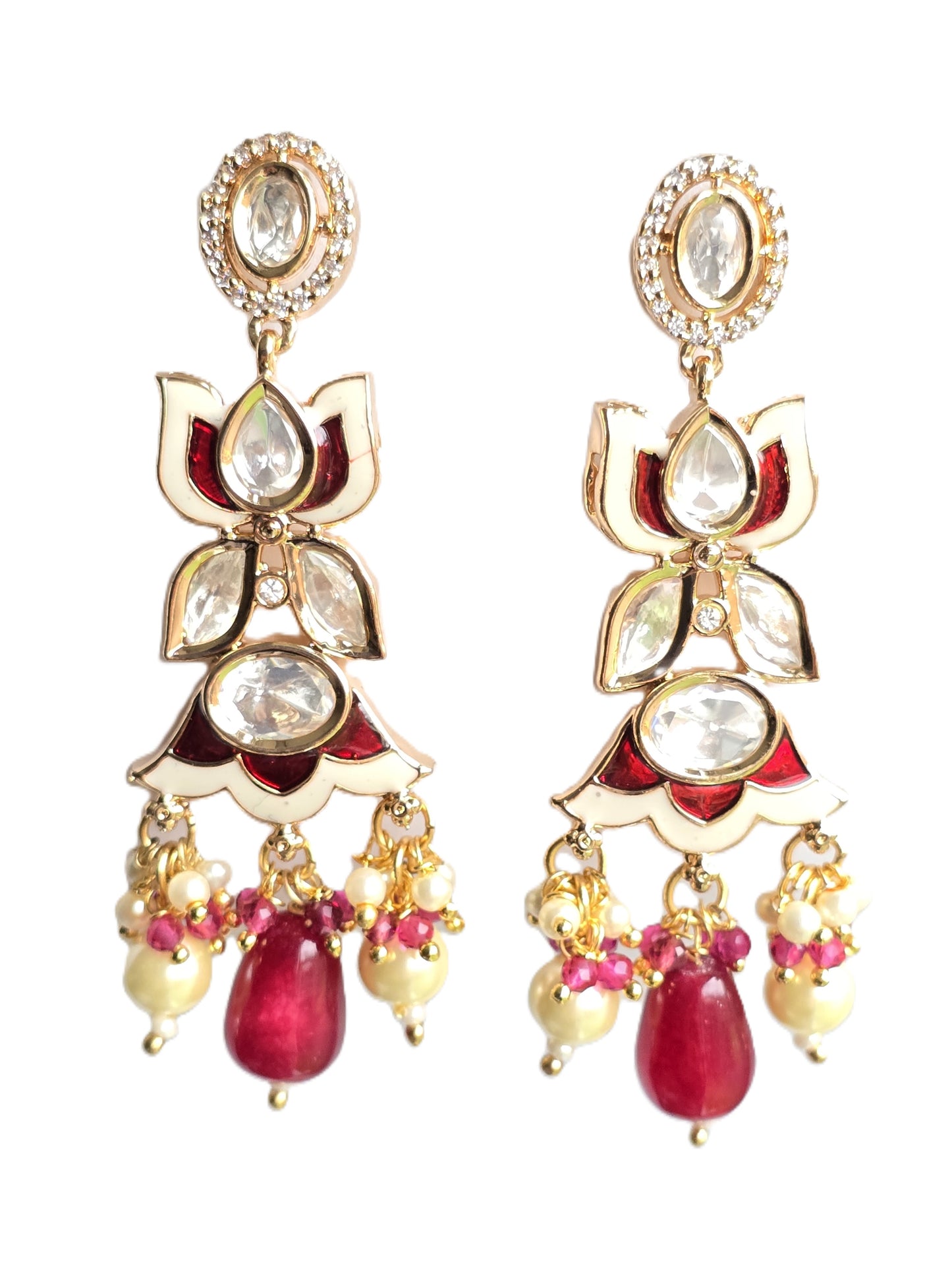 Fia Uncut Bikaneri Mina-Polki Kundan Necklace Set