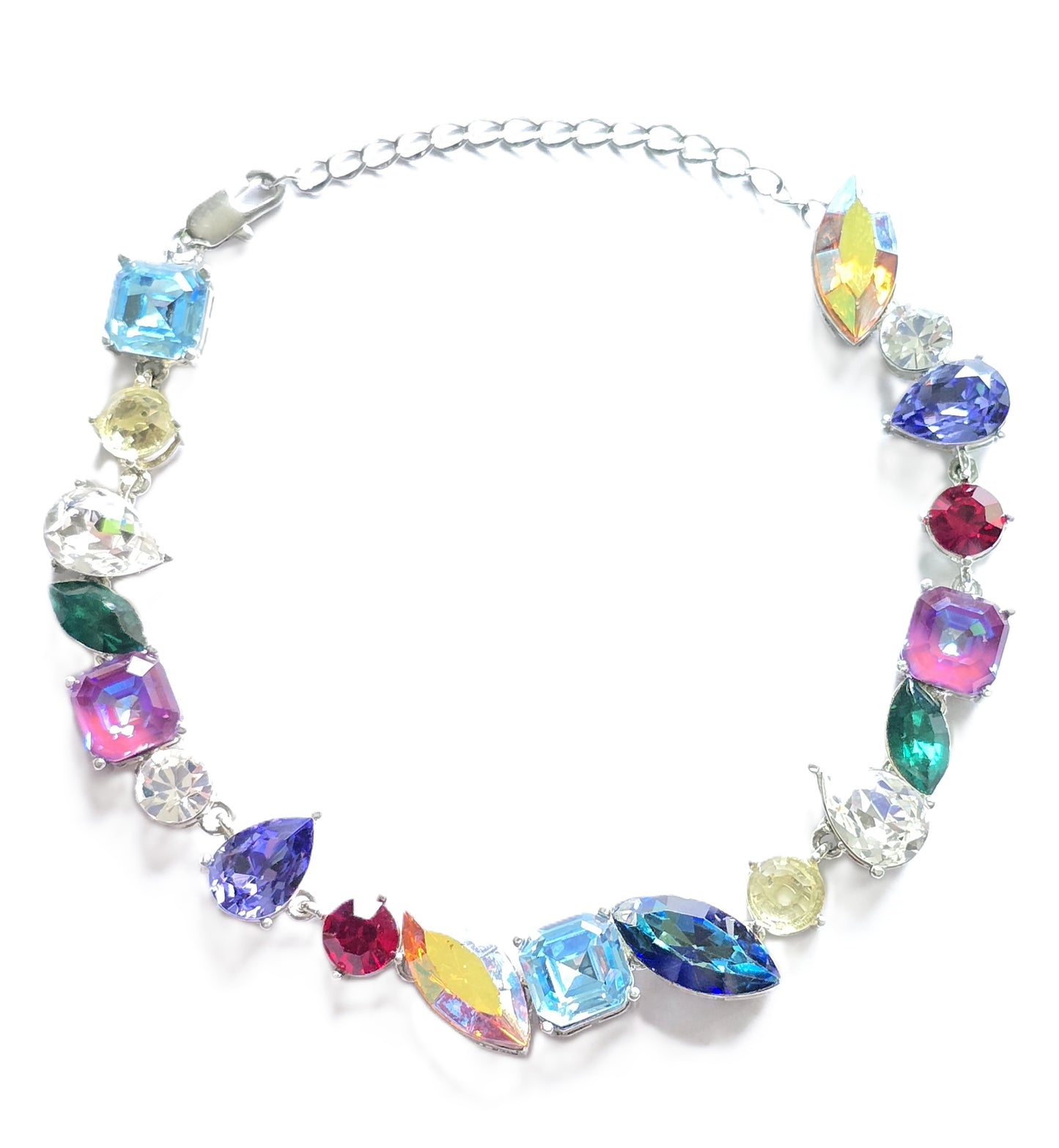 Elsie Geometric  Mixed Cuts Crystal Bracelet