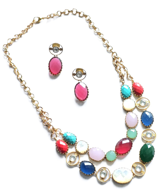 Melina Handcrafted Fusion Necklace Set