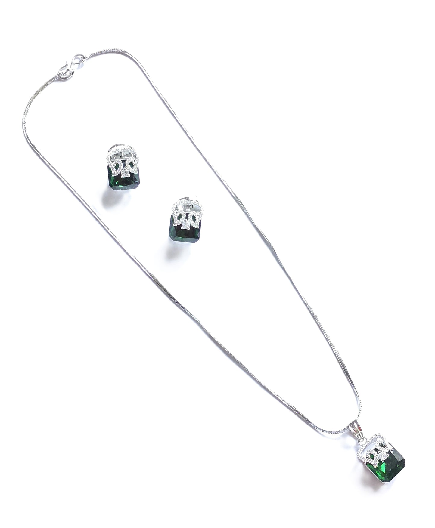 Ella Zircon Crystal Pendant Set