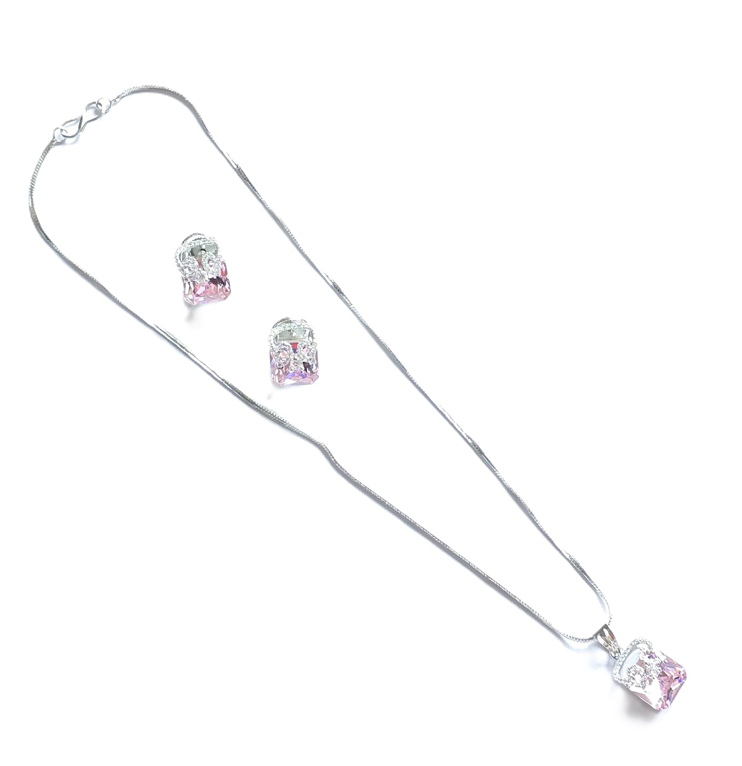 Ella Zircon Crystal Pendant Set