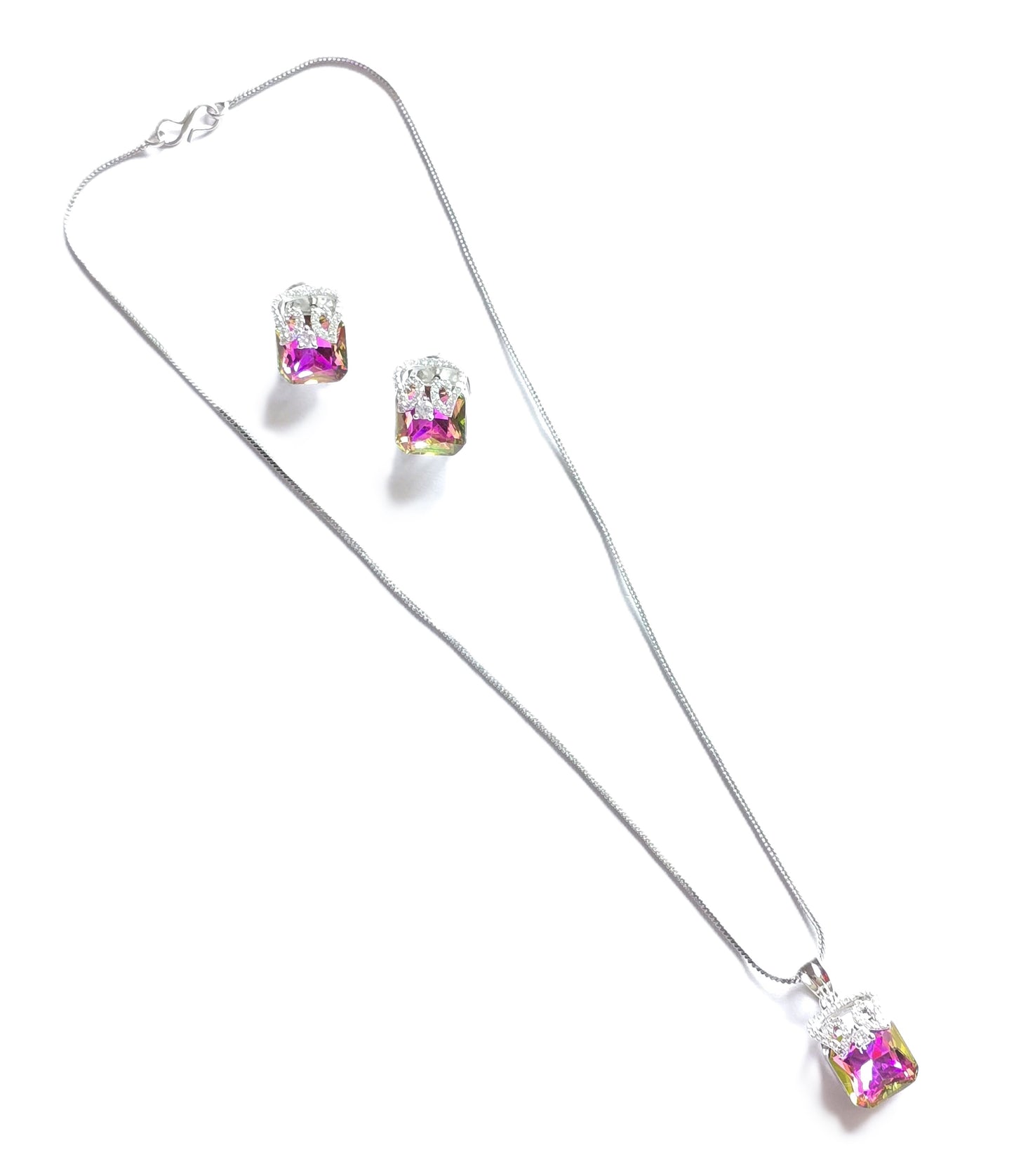 Ella Zircon Crystal Pendant Set