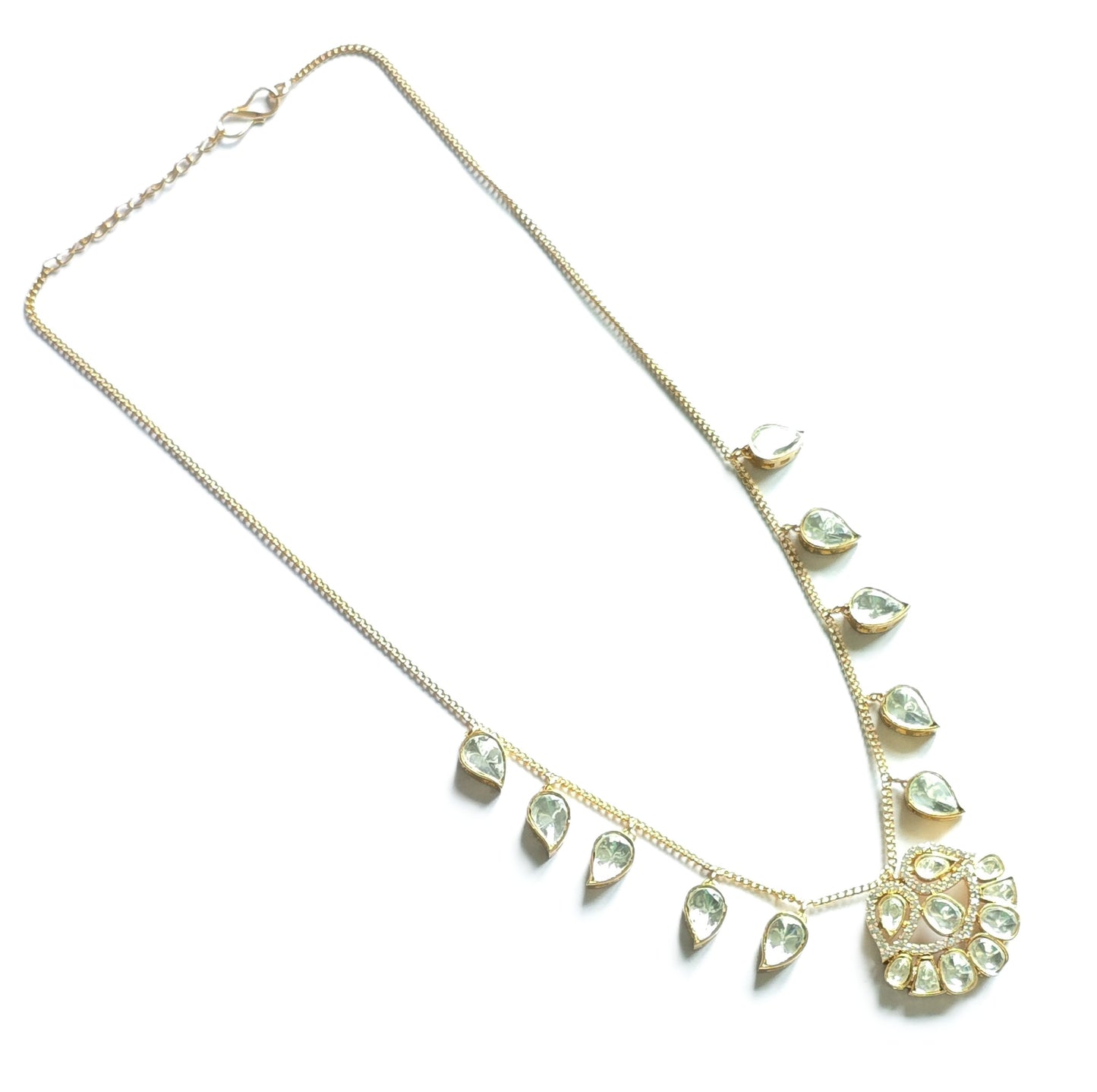 Emory Polki Kundan Necklace Set