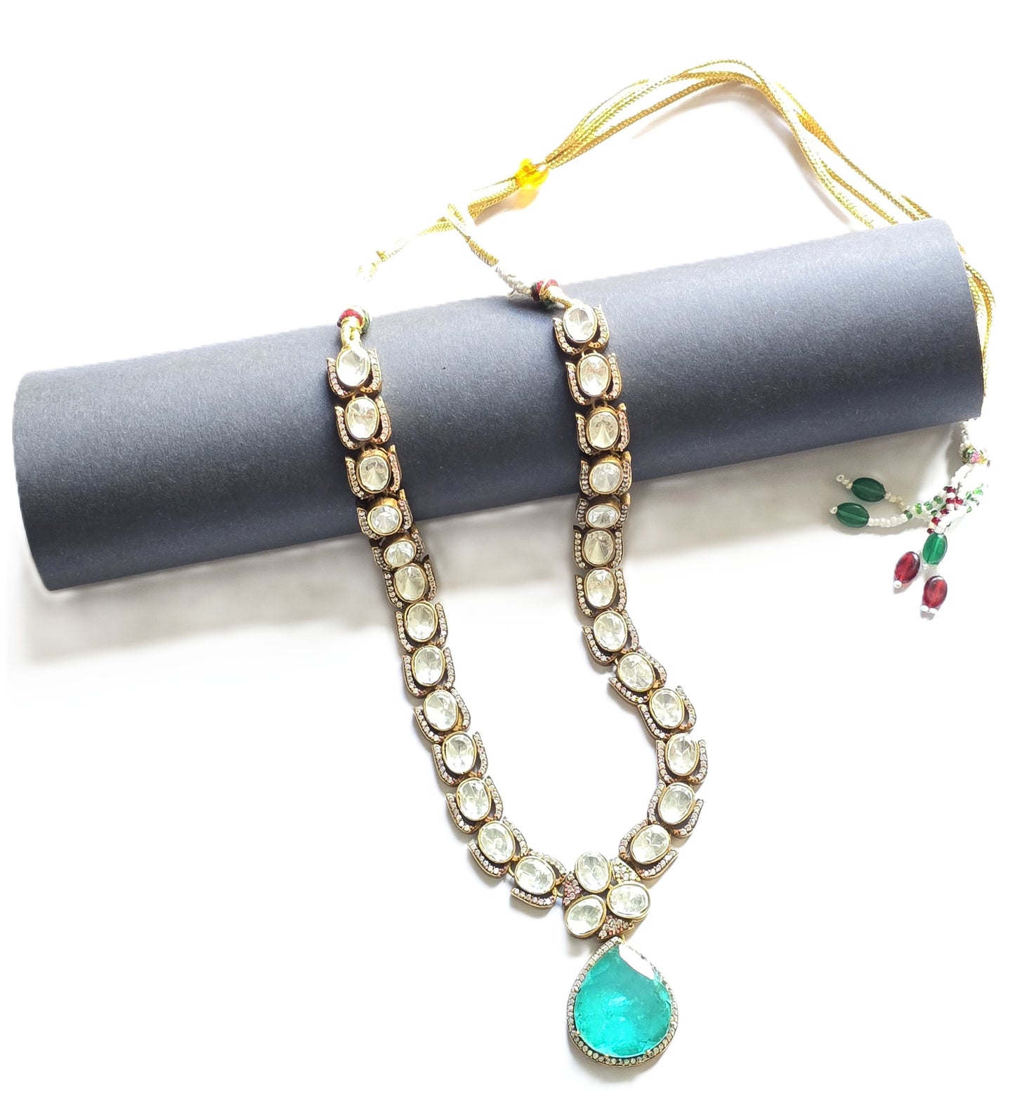 Beatrice Polki Kundan Doublet Stone Necklace Set