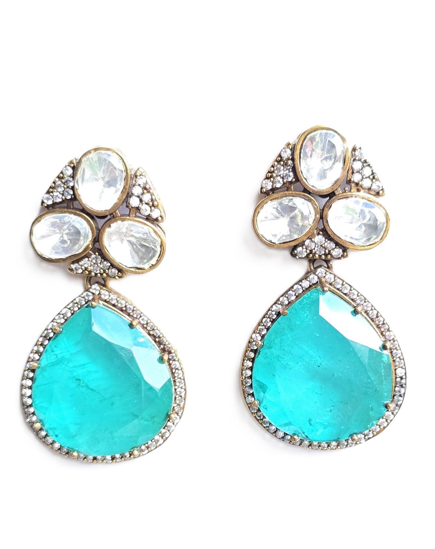 Beatrice Polki Kundan Doublet Stone Necklace Set