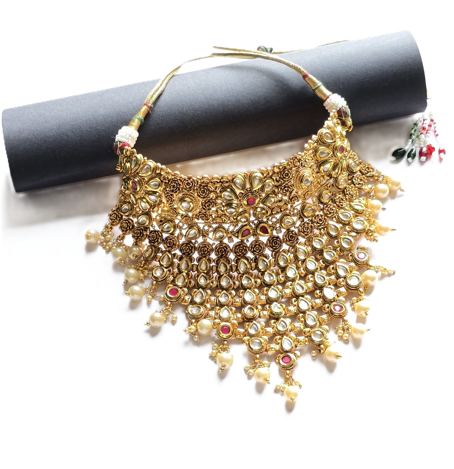 Gold Plated Kundan Choker Necklace Set