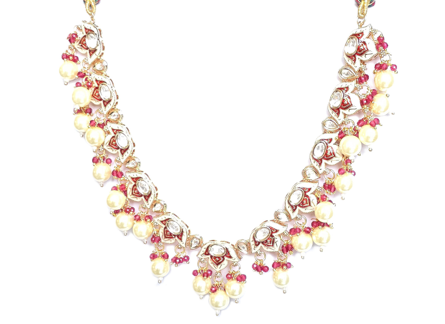 Florence Bikaneri Mina-Polki Kundan Necklace Set
