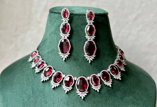 AD Crystal Necklace Set