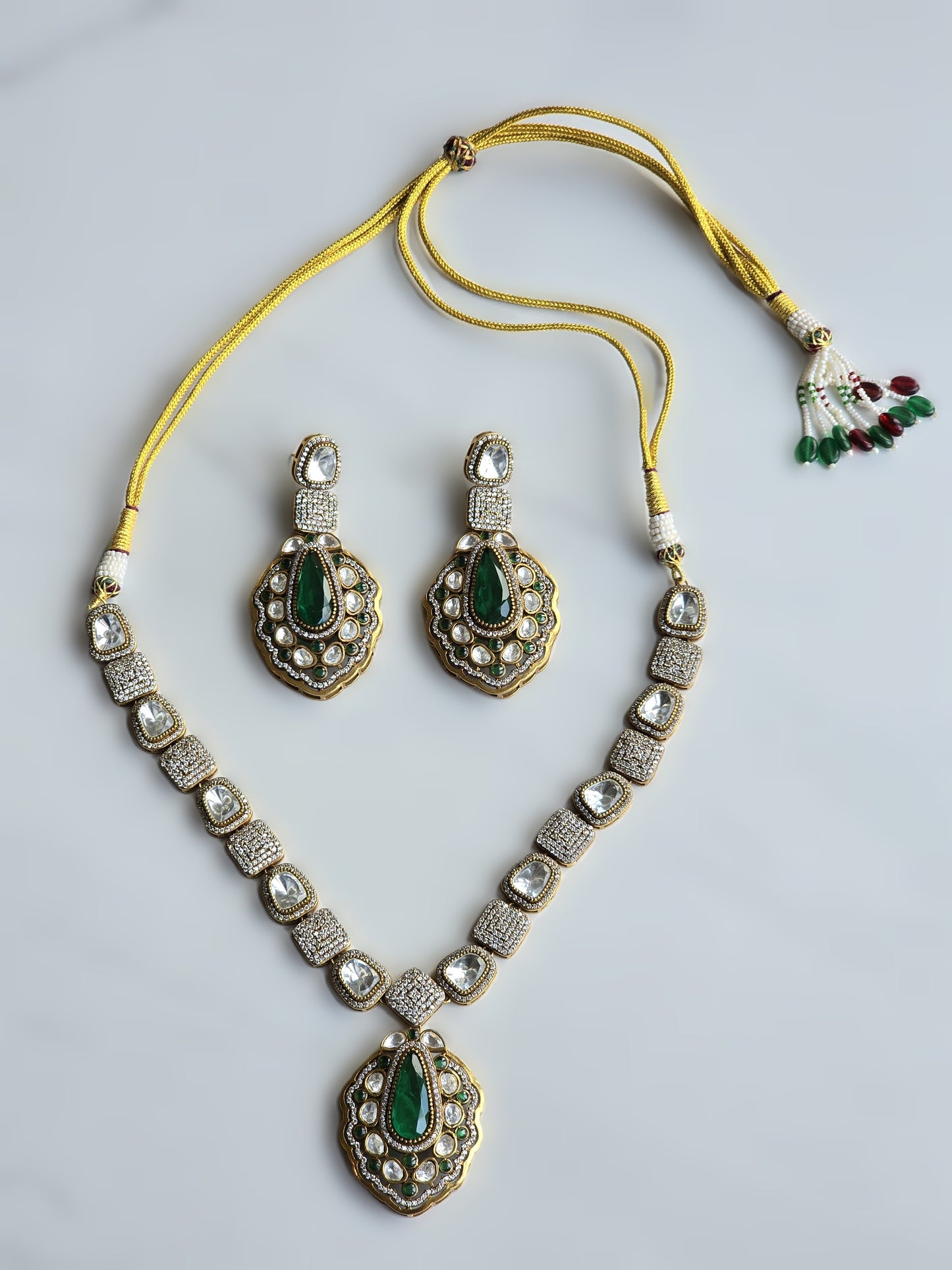 Amanda Polki CZ Necklace Set with Doublet Stone