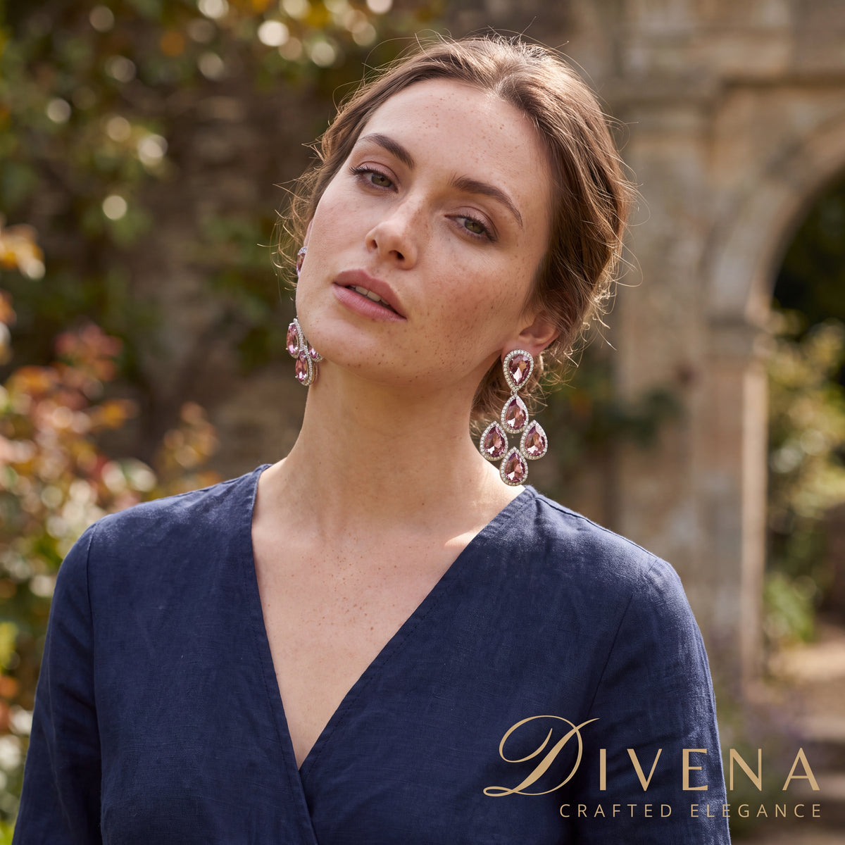 Jessica Crystal Dangle Earrings