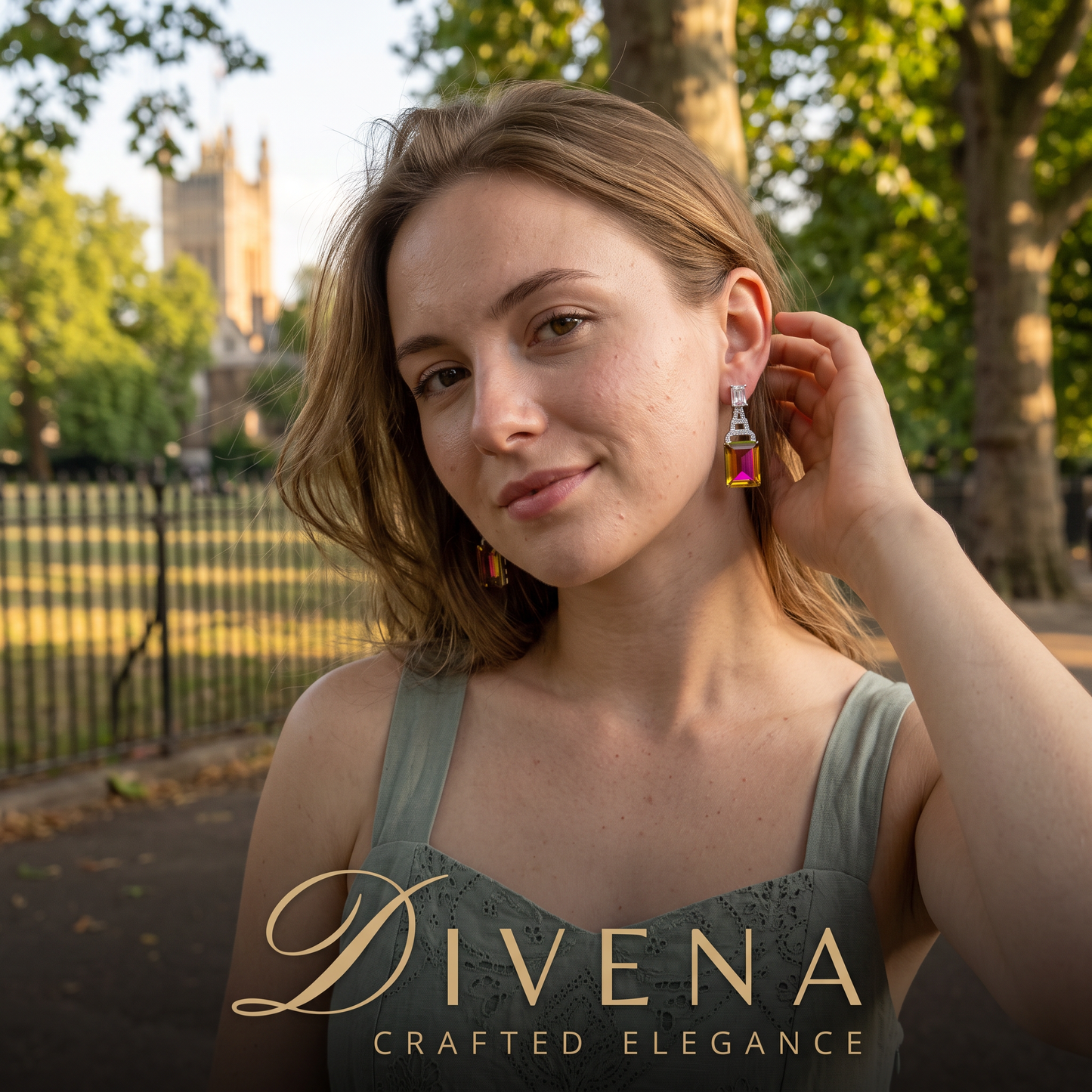 Hazel Crystal Earrings