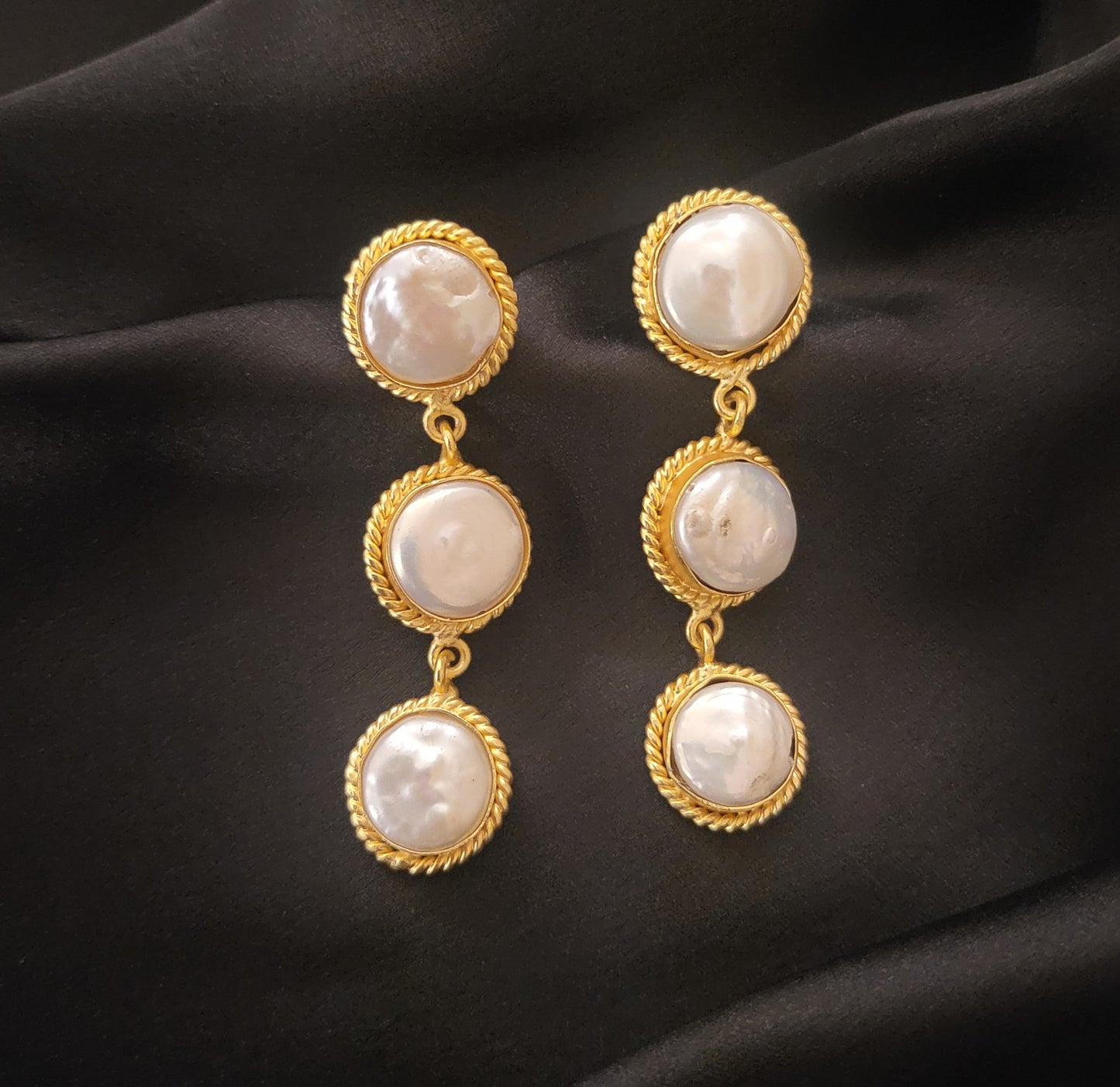 Baroque Pearl Dangle Earrings