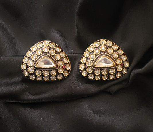 Oversize Polki Studs