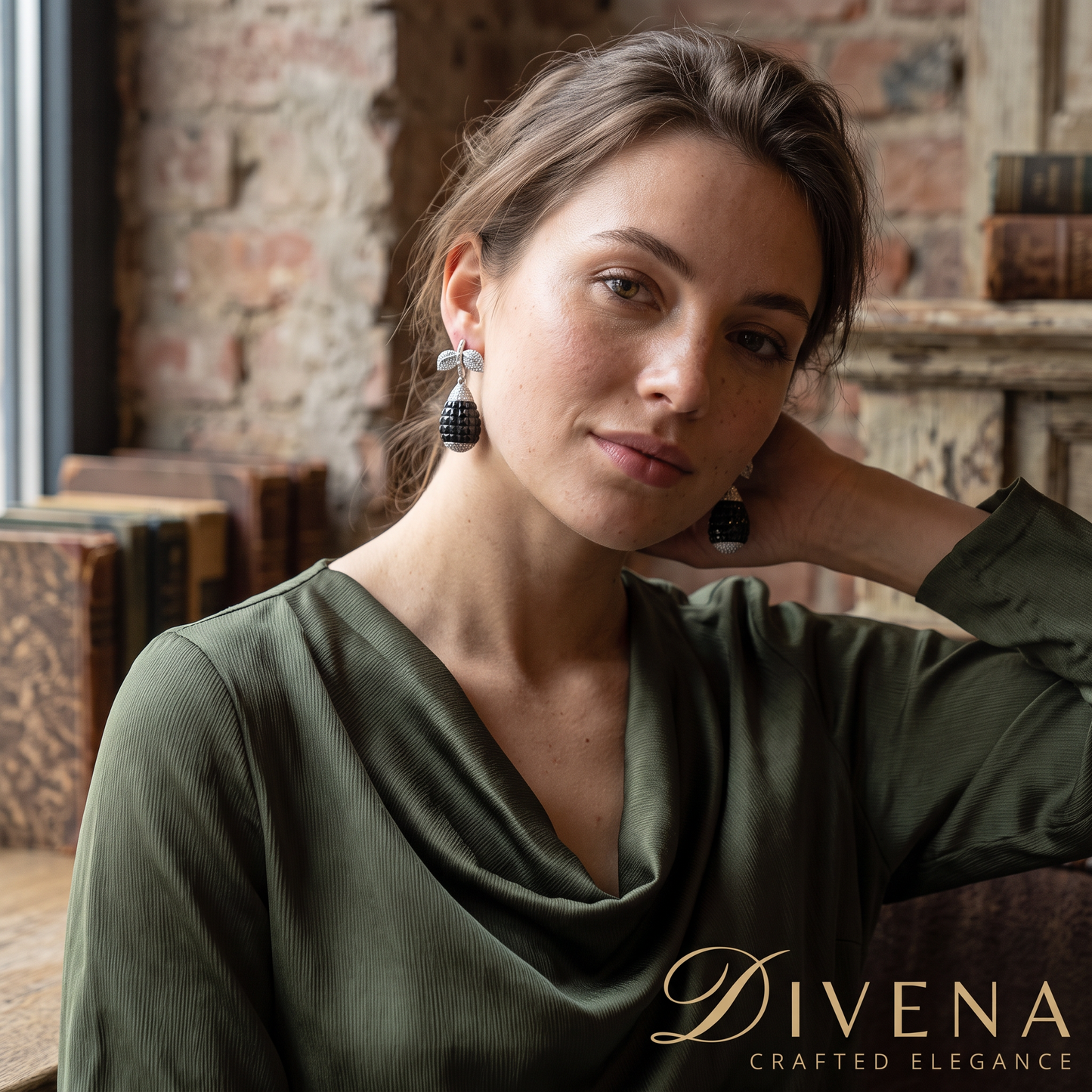 Marnie Invisible Setting Drop Earrings