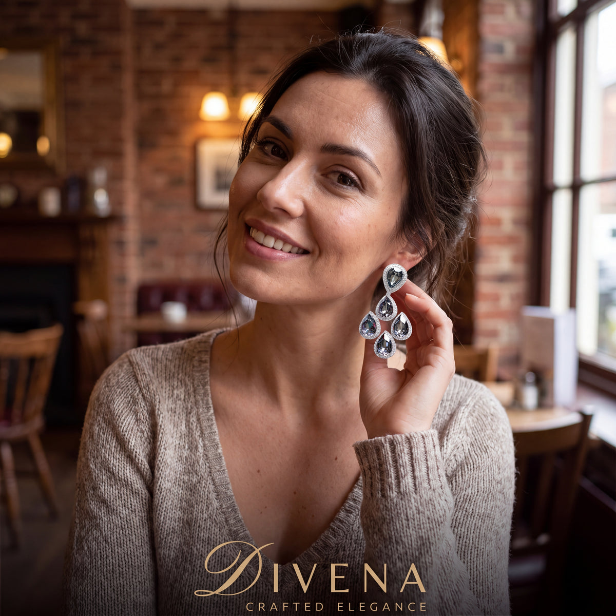 Jessica Crystal Dangle Earrings