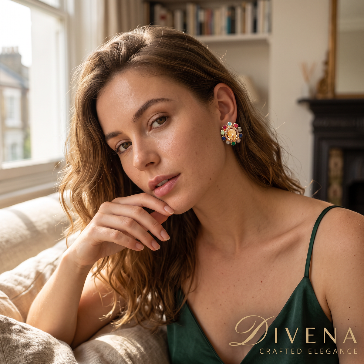 Peggy Natural Stones Studs