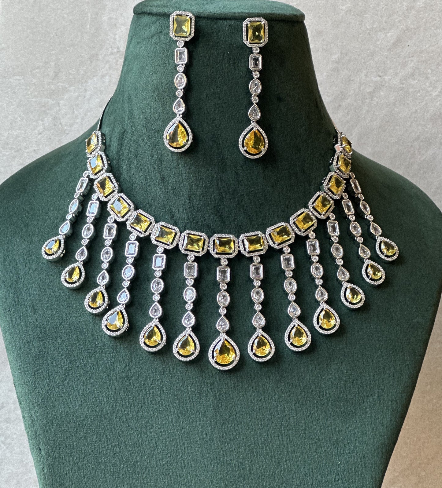 Reagan CZ Statement Necklace Set