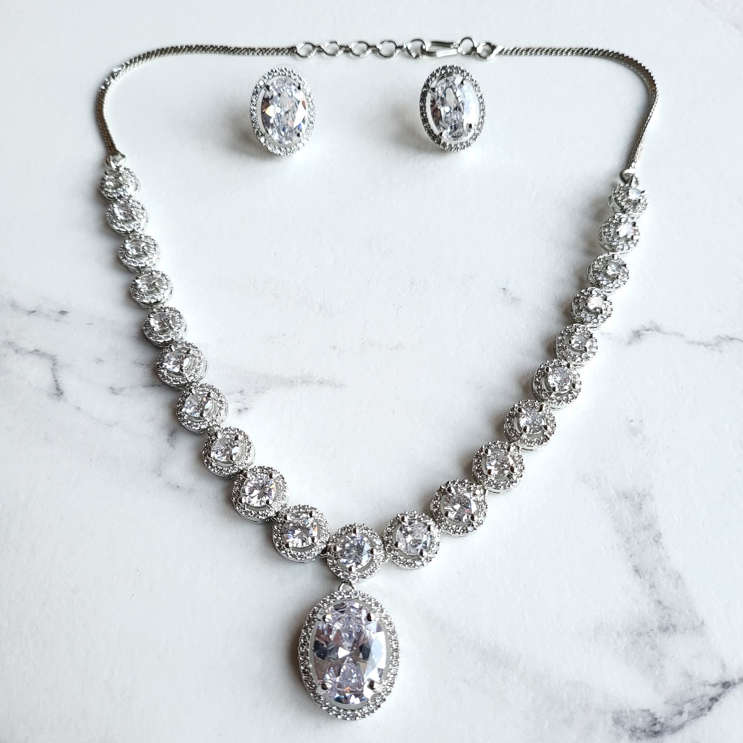 Colette CZ Statement Necklace Set