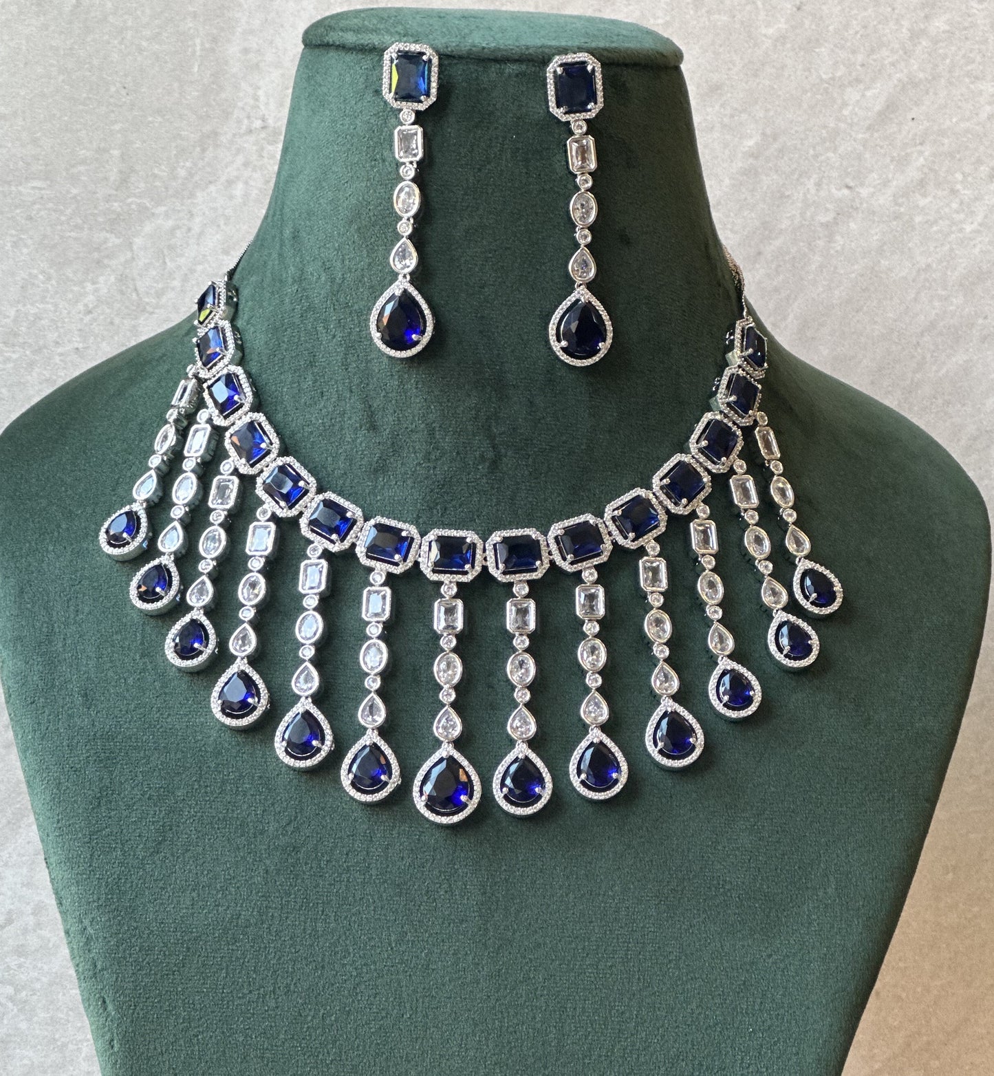 Reagan CZ Statement Necklace Set