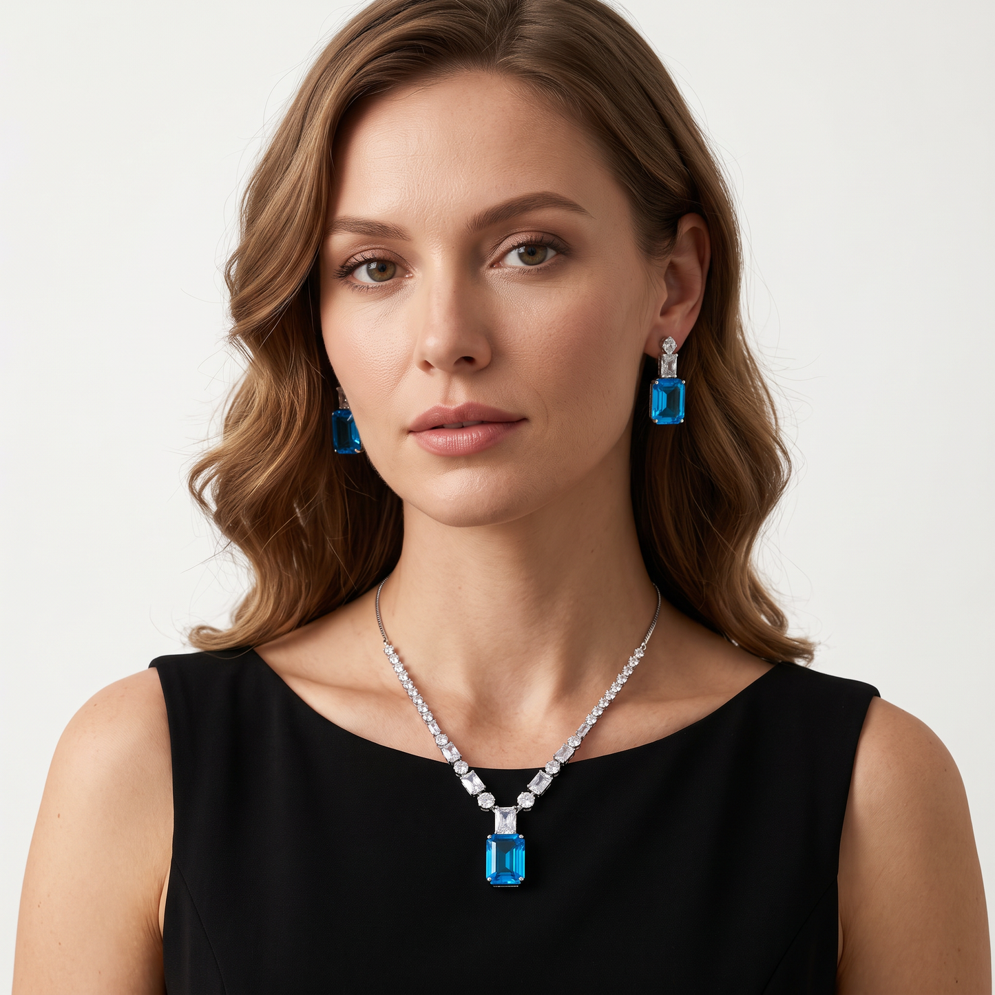 Leona Crystal & Zircon Necklace Set