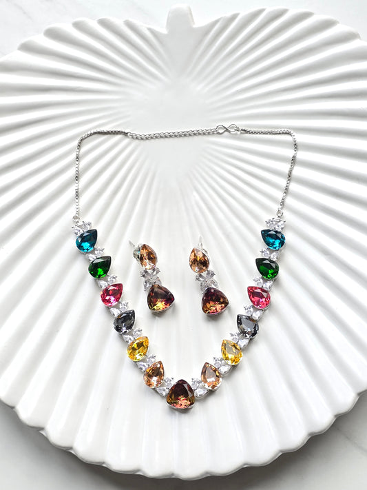 Chelsea Crystal Necklace Set