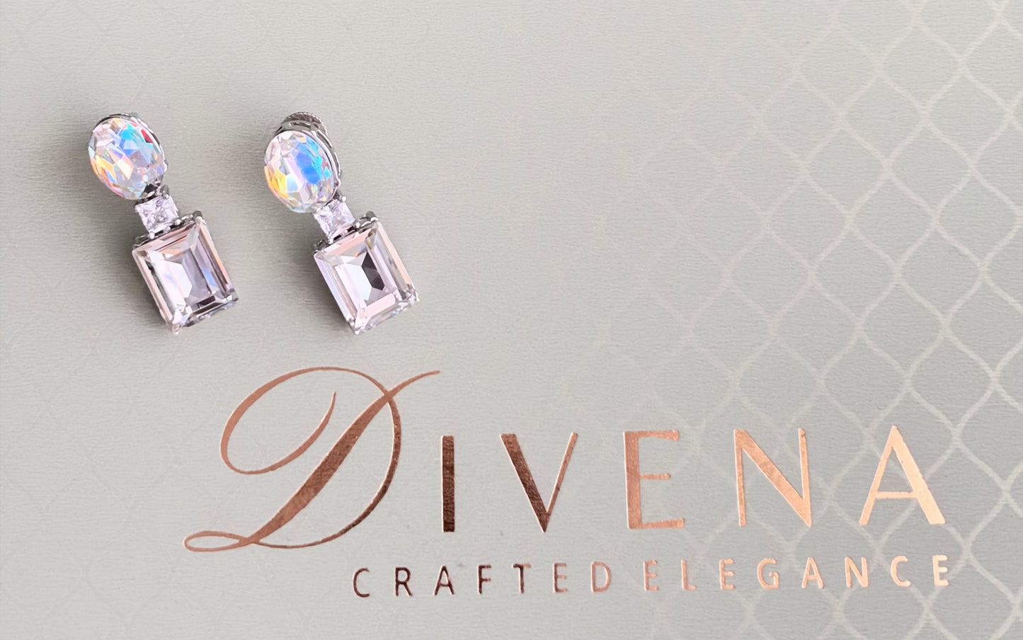 Dual Tone Crystal Earrings