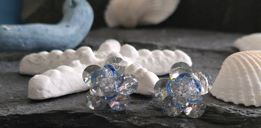 Matilda Multi-faceted 3D Flower Crystal Studs