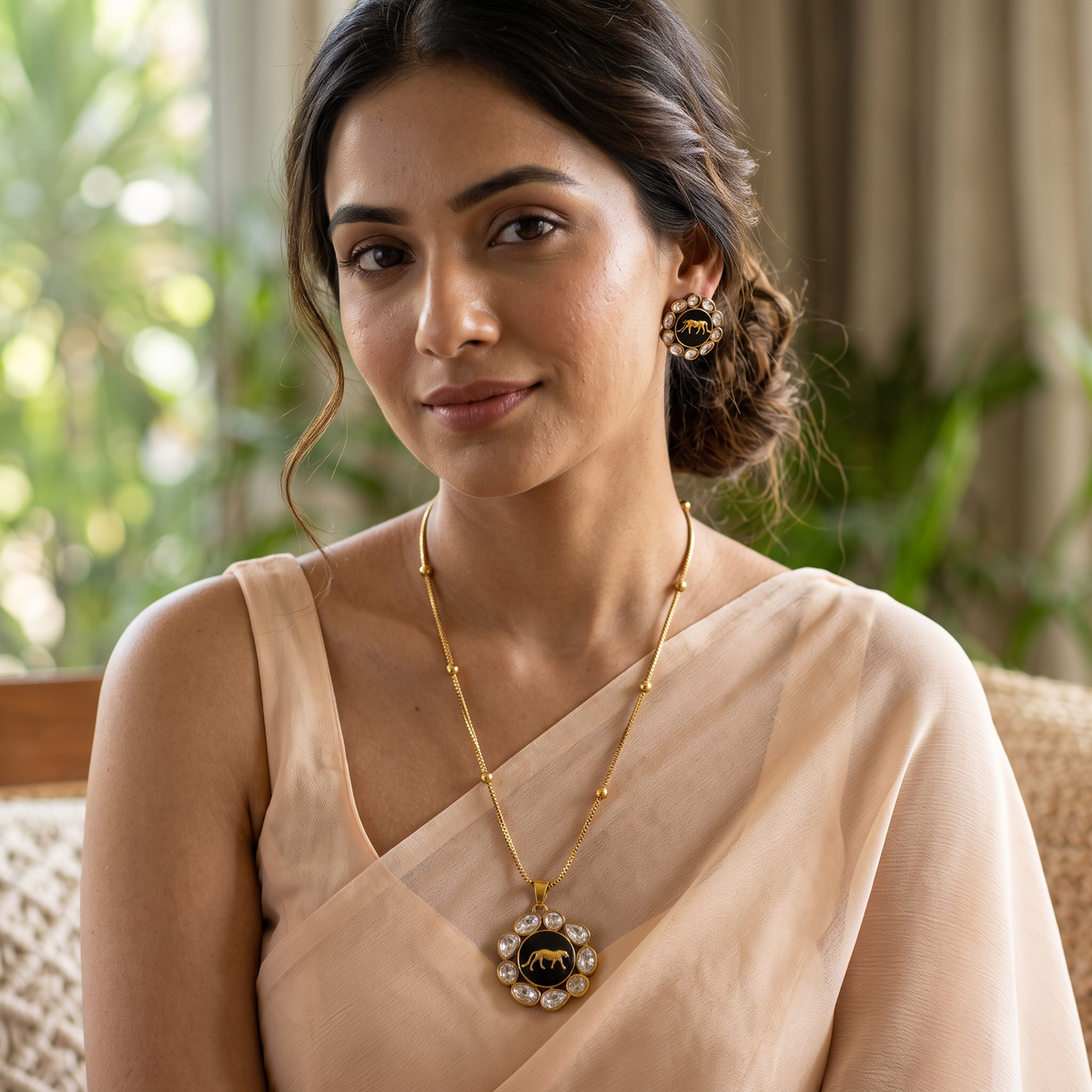 Naomi Polki Pendant Set