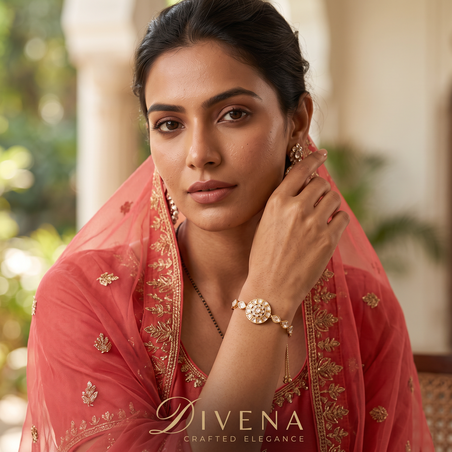 Polki Kundan adjustable Bracelet