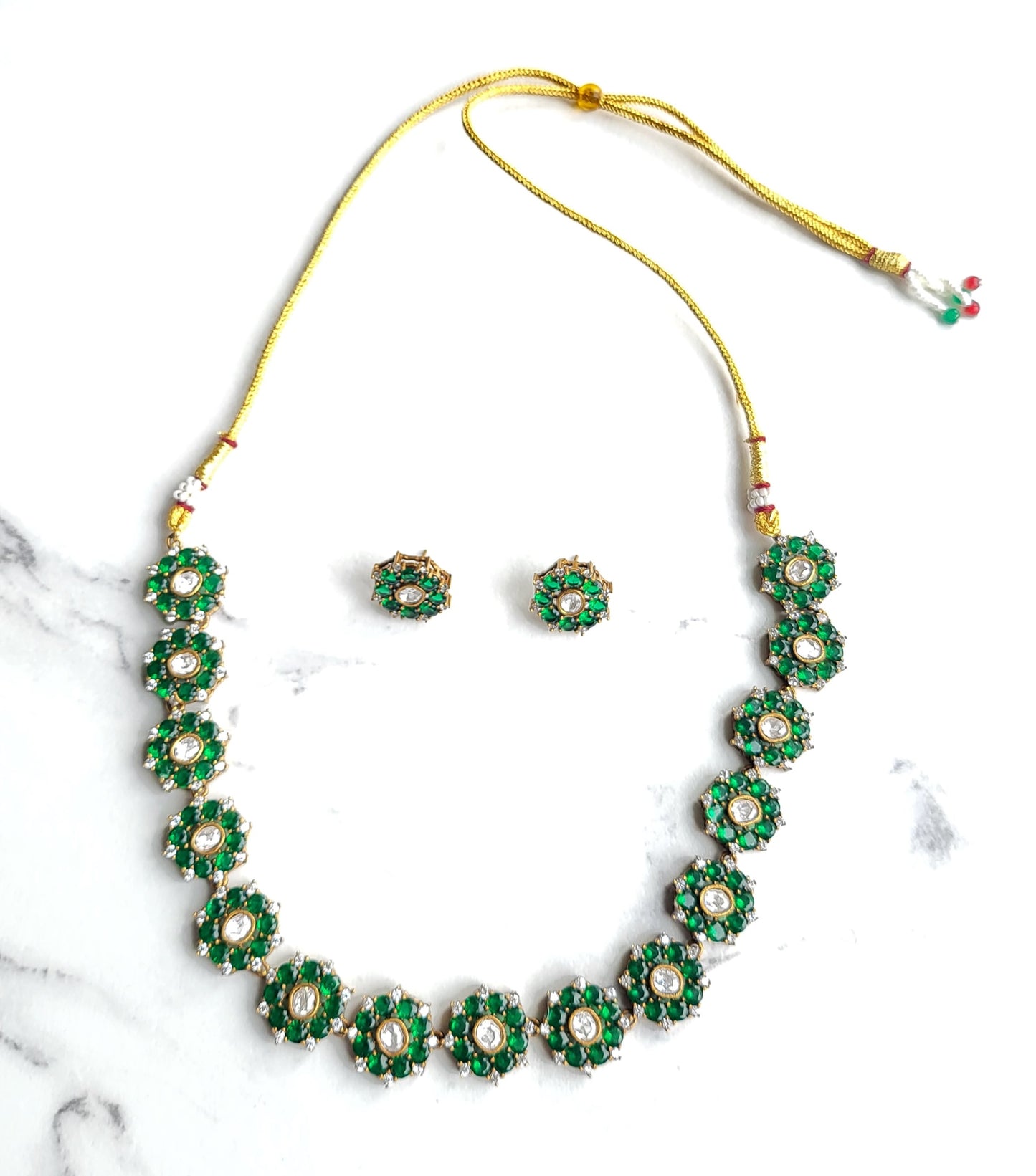 Tessa Crystal Polki Necklace Set