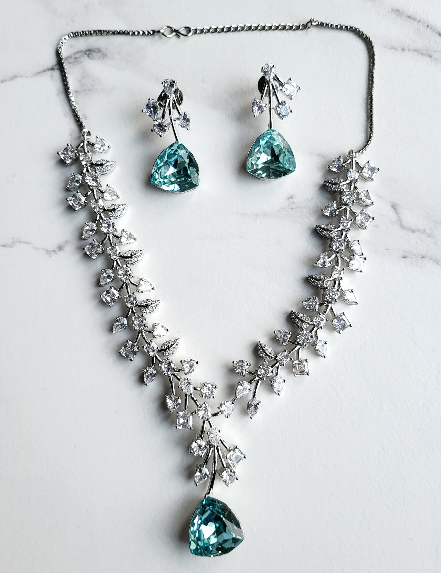 Iris CZ Crystal Necklace Set