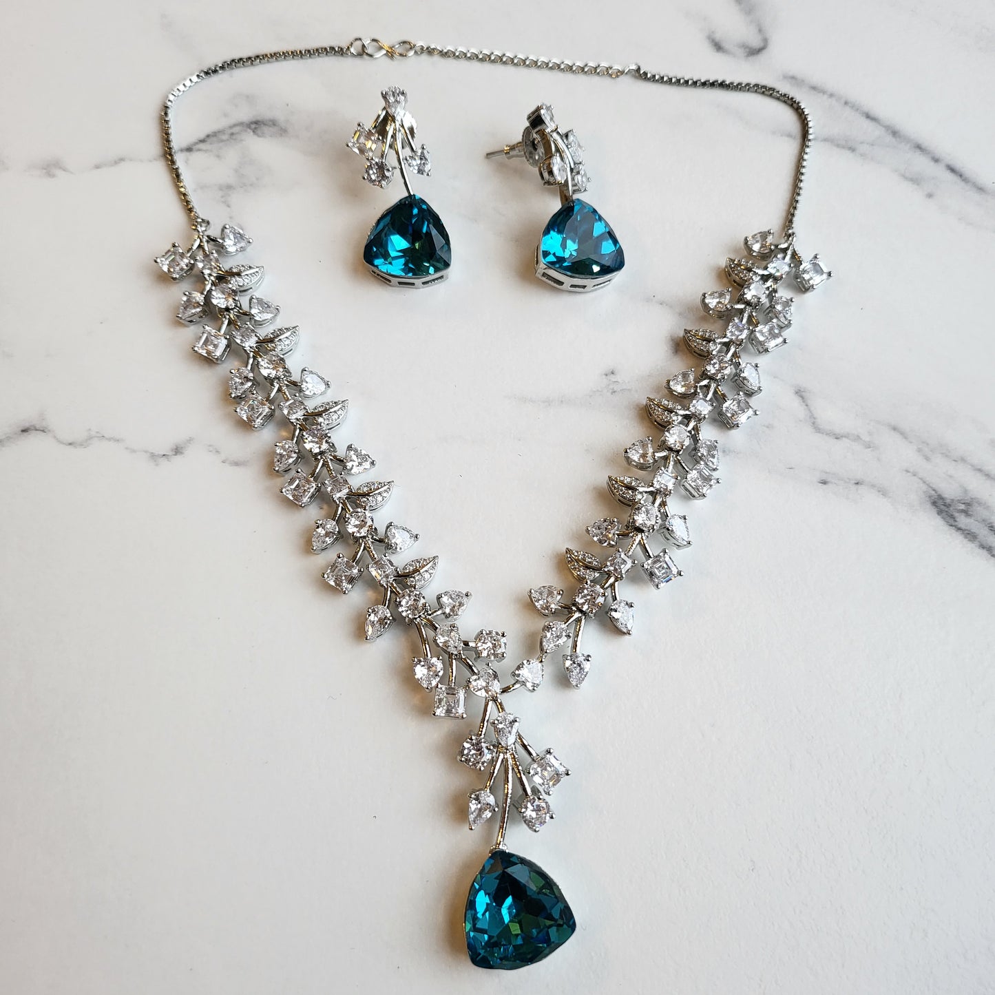 Iris CZ Crystal Necklace Set