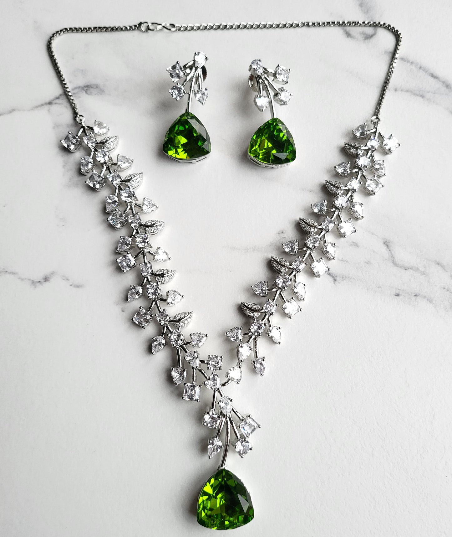 Iris CZ Crystal Necklace Set