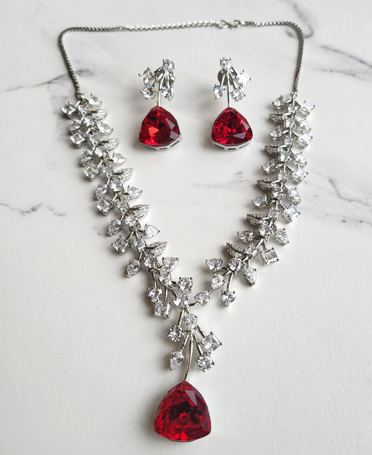 Iris CZ Crystal Necklace Set