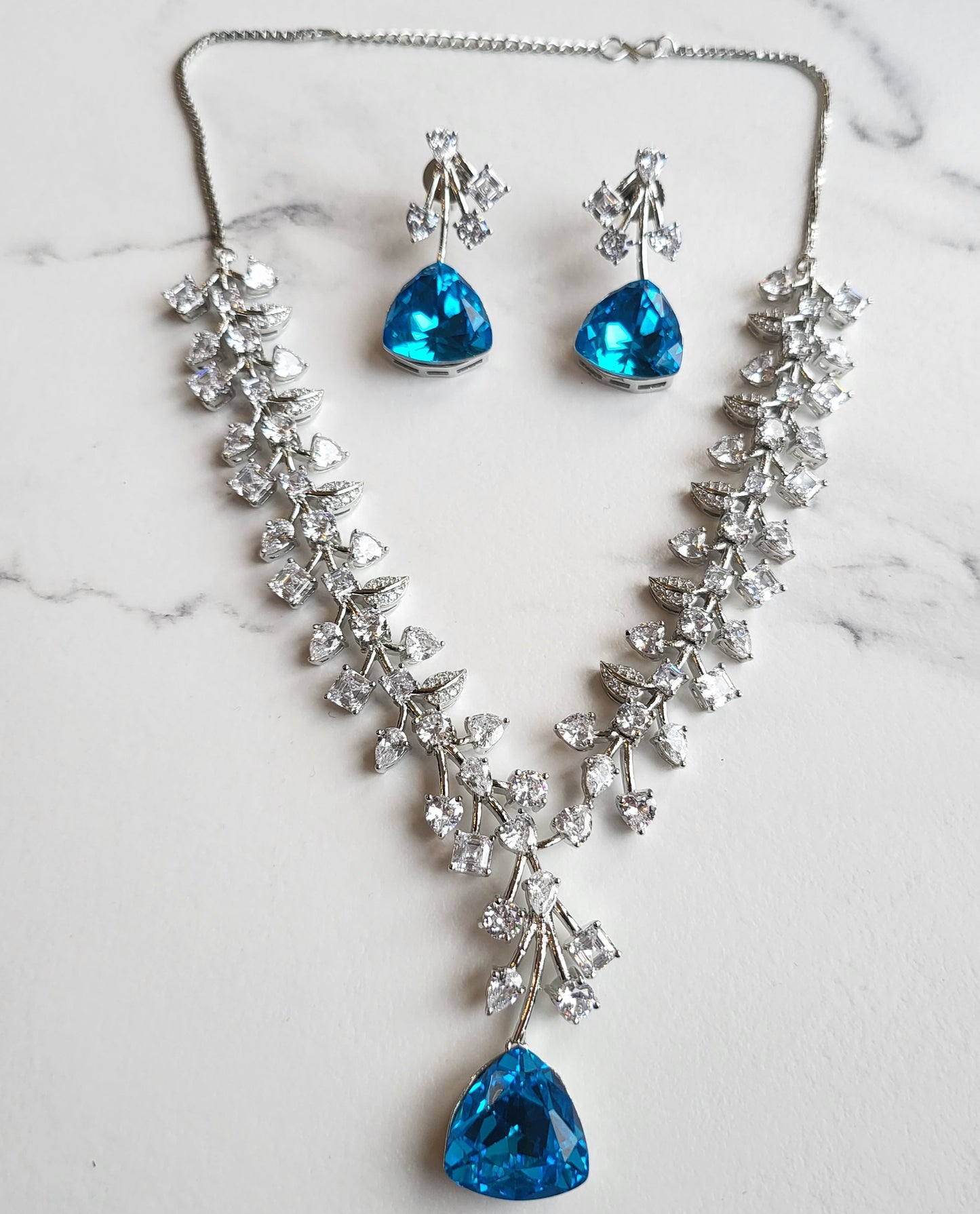 Iris CZ Crystal Necklace Set