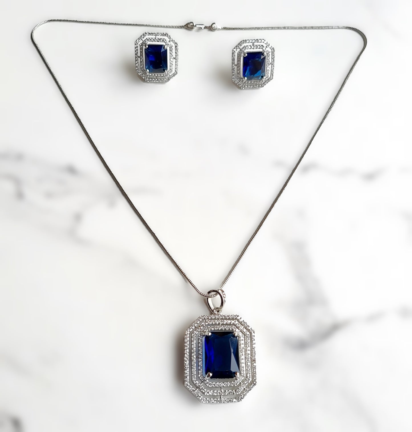 Gwendolyn CZ Pendant Set