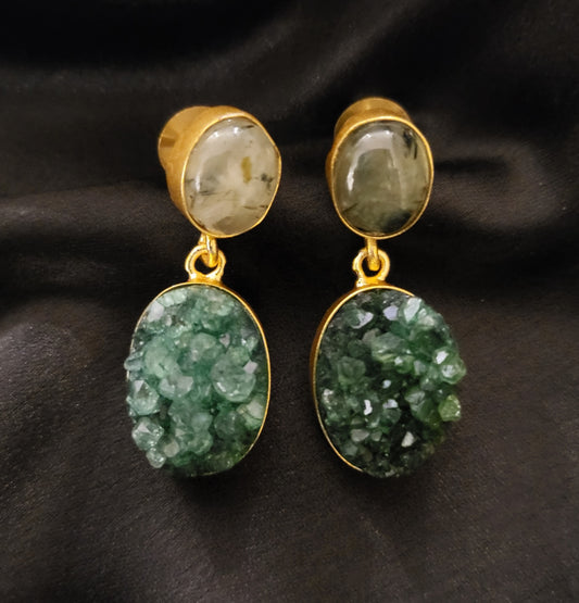 Double stone Dangle Earring