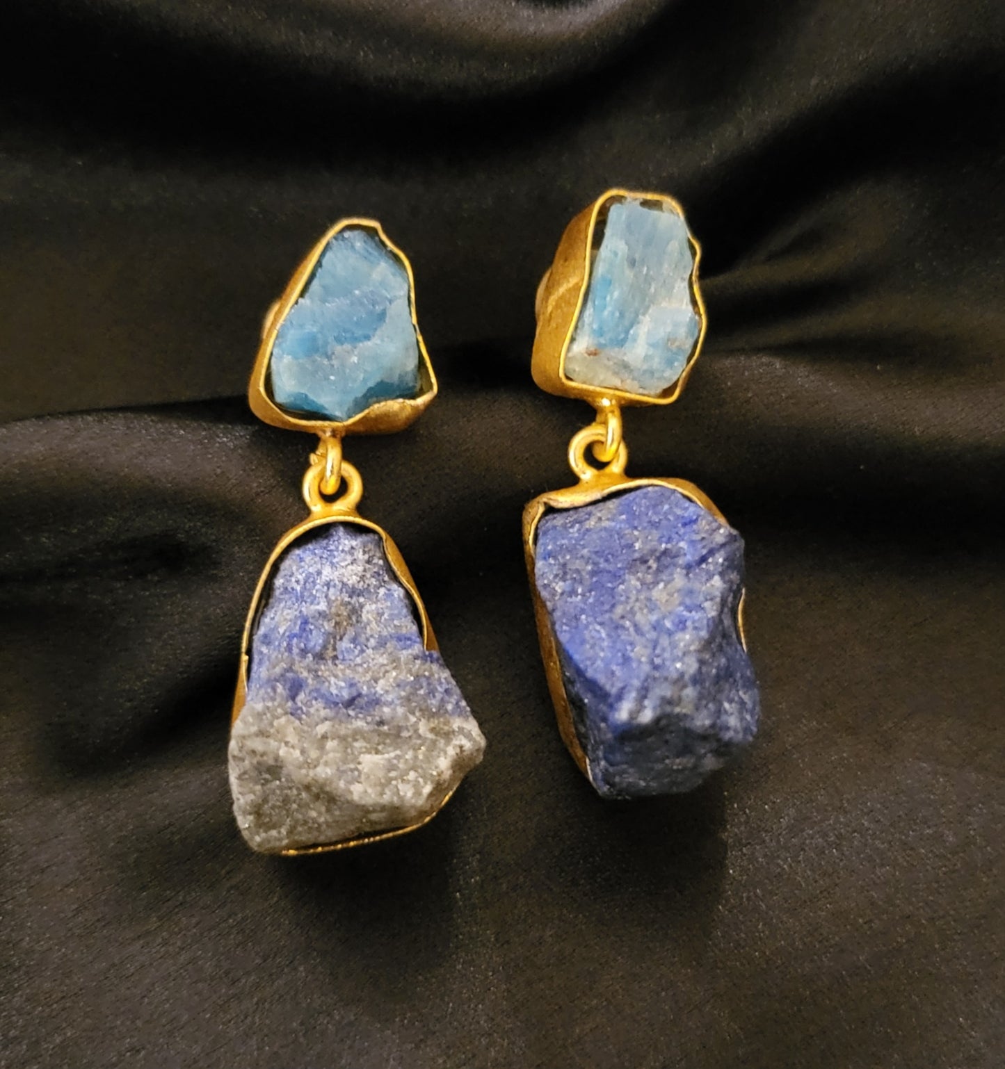 Double stone Dangle Earring