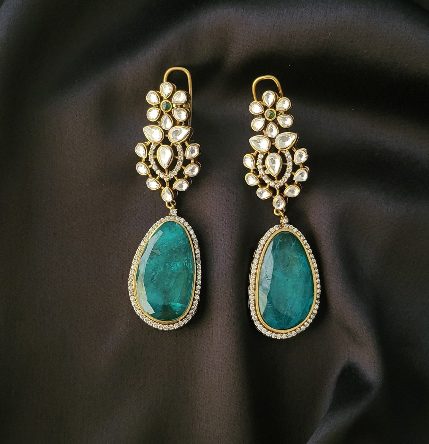 Polki Doublet Dangler Earrings