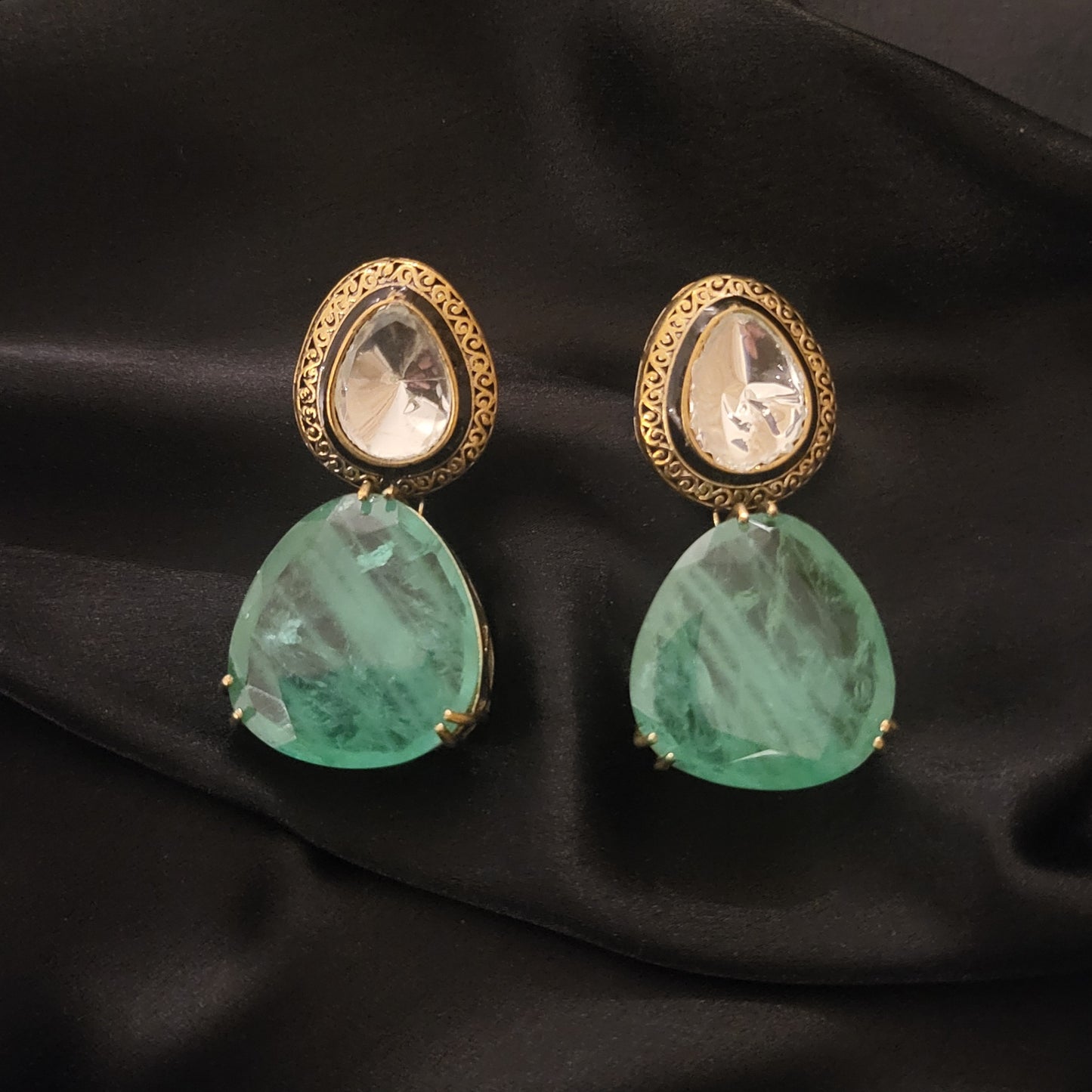 Doublet Stone Earrings